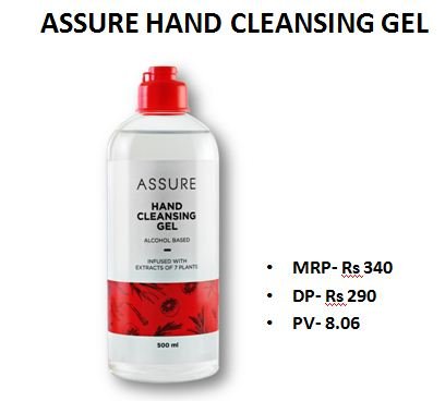 Assure hand cleansing gel