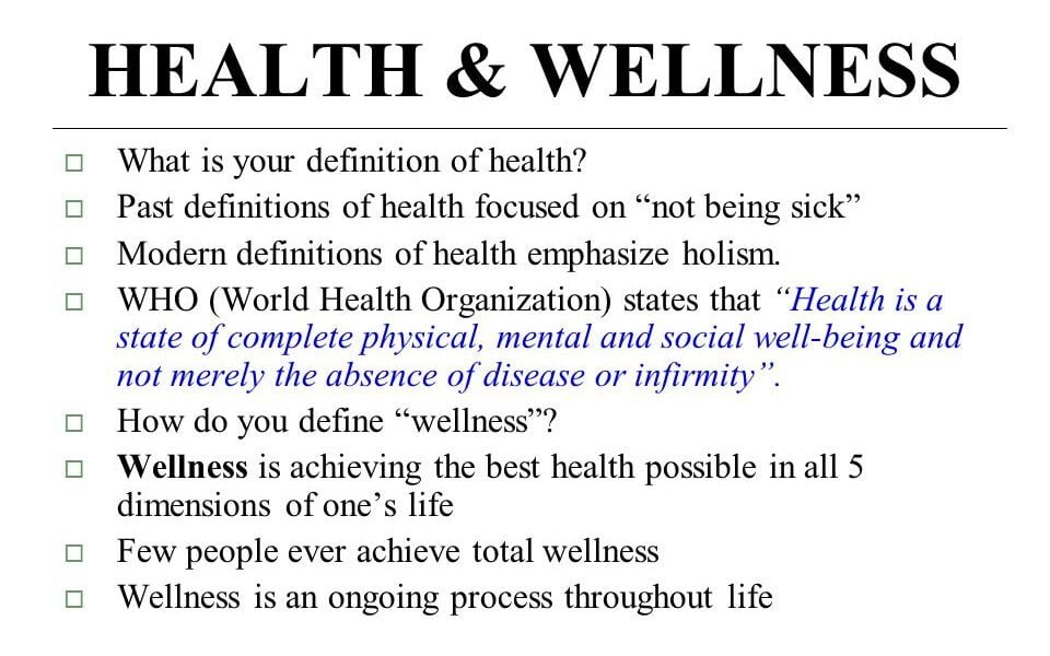 Optimal health - healthwellnesswhatisyourdefinitionofhealth edited - optimal health - health is true wealth.