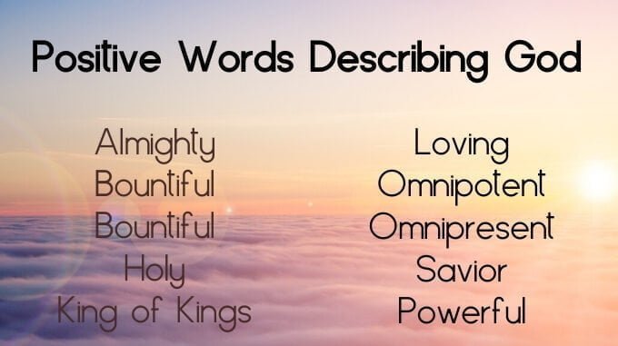 Positive Words Describing God e1596729711707