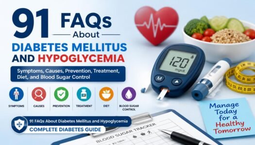 91 FAQs About Diabetes Mellitus and Hypoglycemia: Symptoms, Causes, Prevention, Treatment, Diet, and Blood Sugar Control | 91 FAQs About Diabetes Mellitus and Hypoglycemia | Complete Diabetes Guide