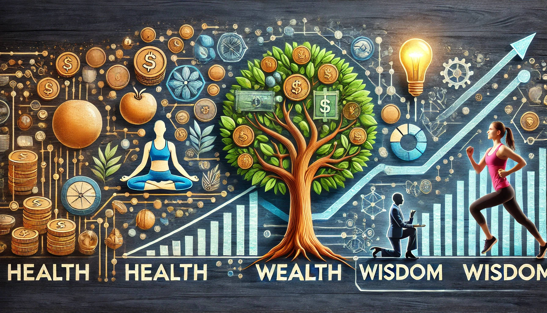 The Interconnected of Health, Wealth, and Wisdom: A Holistic Approach to Self-Improvement