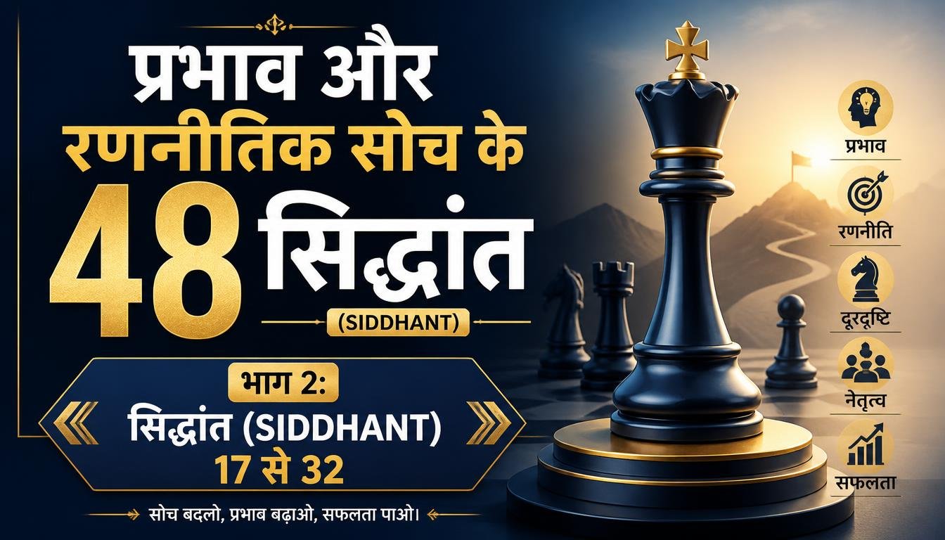 प्रभाव और रणनीतिक सोच के 48 सिद्धांत (SIDDHANT) भाग 2: सिद्धांत (SIDDHANT)  17 से 32
