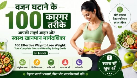 वजन घटाने के 100 कारगर तरीके: आपकी संपूर्ण आहार और स्वस्थ खानपान मार्गदर्शिका | 100 Effective Ways to Lose Weight: Your Complete Diet and Healthy Eating Guide In Hindi