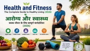 Generate FHD Image for feature images of blog post about "Health and Fitness: The Complete Guide to Healthy Living (2026) In Hindi आरोग्य और स्वास्थ्य: स्वस्थ जीवन के लिए सम्पूर्ण मार्गदर्शिका (2026)"