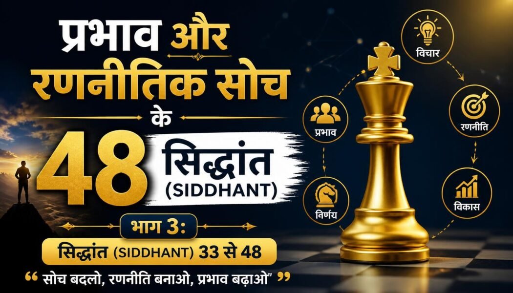 प्रभाव और रणनीतिक सोच के 48 सिद्धांत (SIDDHANT) भाग 3: सिद्धांत (SIDDHANT)  33 से 48